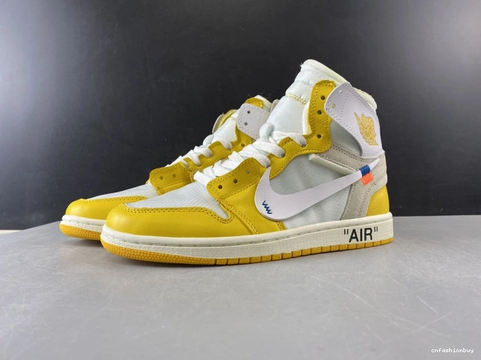 1 Yellow-Cone x NRG Dark Powder White Jordan Off-White Air AQ0818-149 1010